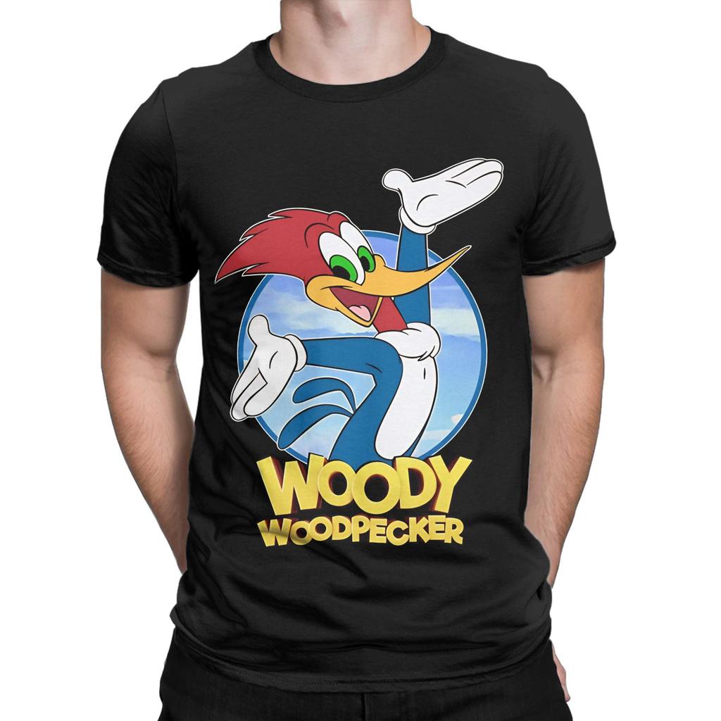 Woody Woodpecker poster painting Novelty 100 Cotton TShirt Woody Woodpecker Tees Tops For Unisex