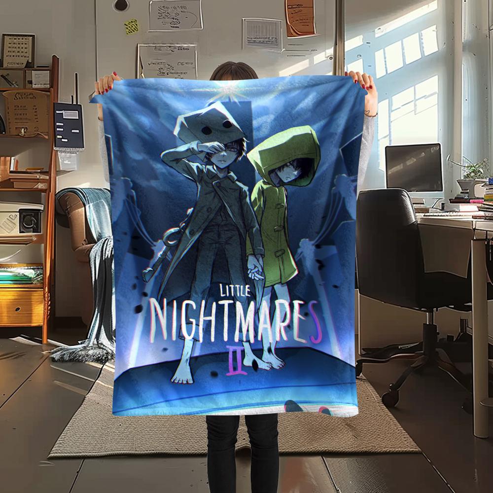 Фланелевое одеяло с принтом Little Nightmares, Высококачественное, Удобное для всех сезонов, Домашний декор, Тепло и уют, Идеально для Рождественских подарков68