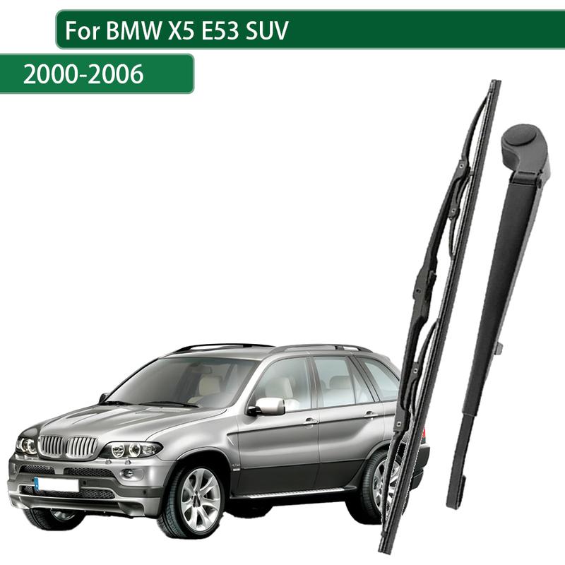 For BMW X5 E53 SUV 2000-2003-2006 Rear Wiper Blade Arm Set Rear Window Windshield