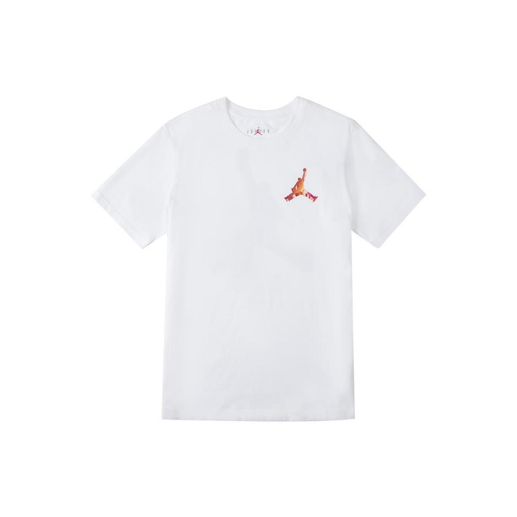 Jordan T Shirts Men's White Crew Neck Moderate Straight Fit DH8967-100