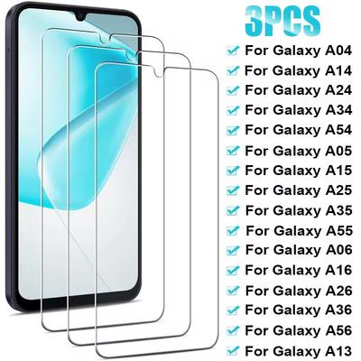 3 шт. закаленное стекло для samsung galaxy a56 a36 a55 a35 a25 a15 a05s a54 a34 a24 a14 a13 a26 a16 a06 защитная пленка