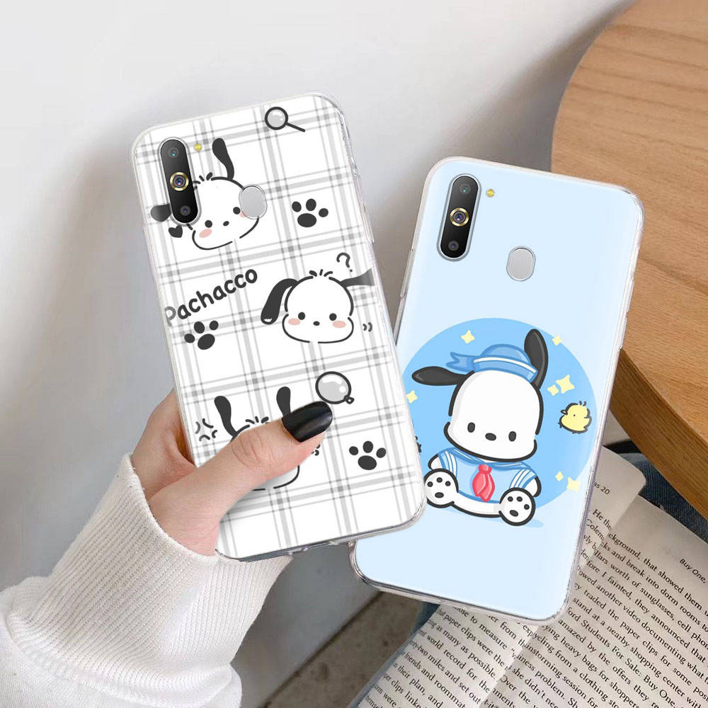 Прозрачный чехол для Samsung A04 A14 A23 M33 M53 Realme 10 9 C35 C55 VIVO X80 Infinix Hot 30 Note 11 Tecno Spark 8P Pro L-29 Cute Pochacco