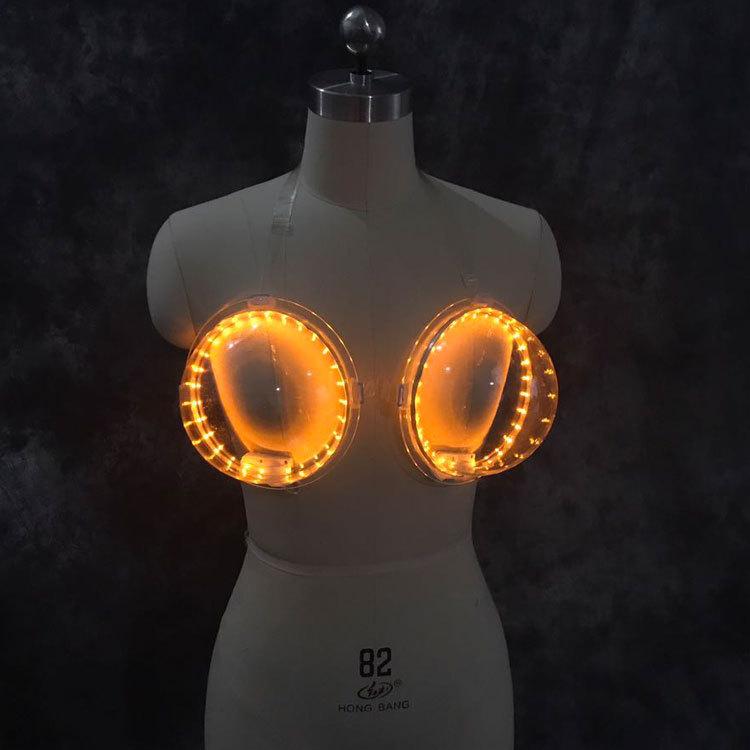 LED Sexy Rave Outfits Light up Bra Light Emitting Bra Nightclub bar Performance Cocktail Atmosphere Brassiere
