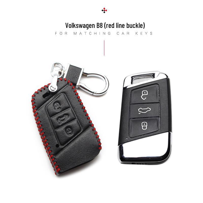 Чехол для ключа Volkswagen для New Magotan, Golf, B8, Passat, Tiguan, Lavida, Bora - Натуральная кожа