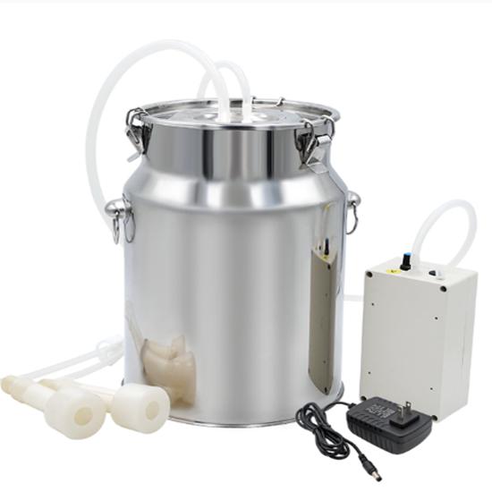 14L Cow Milking Machine Electric Milking Machine Stainless Steel Bucket For Farm Pasture Cows Goats Bucket Cow Goat Sheep Milker