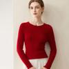 Lekasha Women's Pure Cashmere Round Neck Sweater - Loose, Solid Color, Warm Base Layer for Autumn and Winter