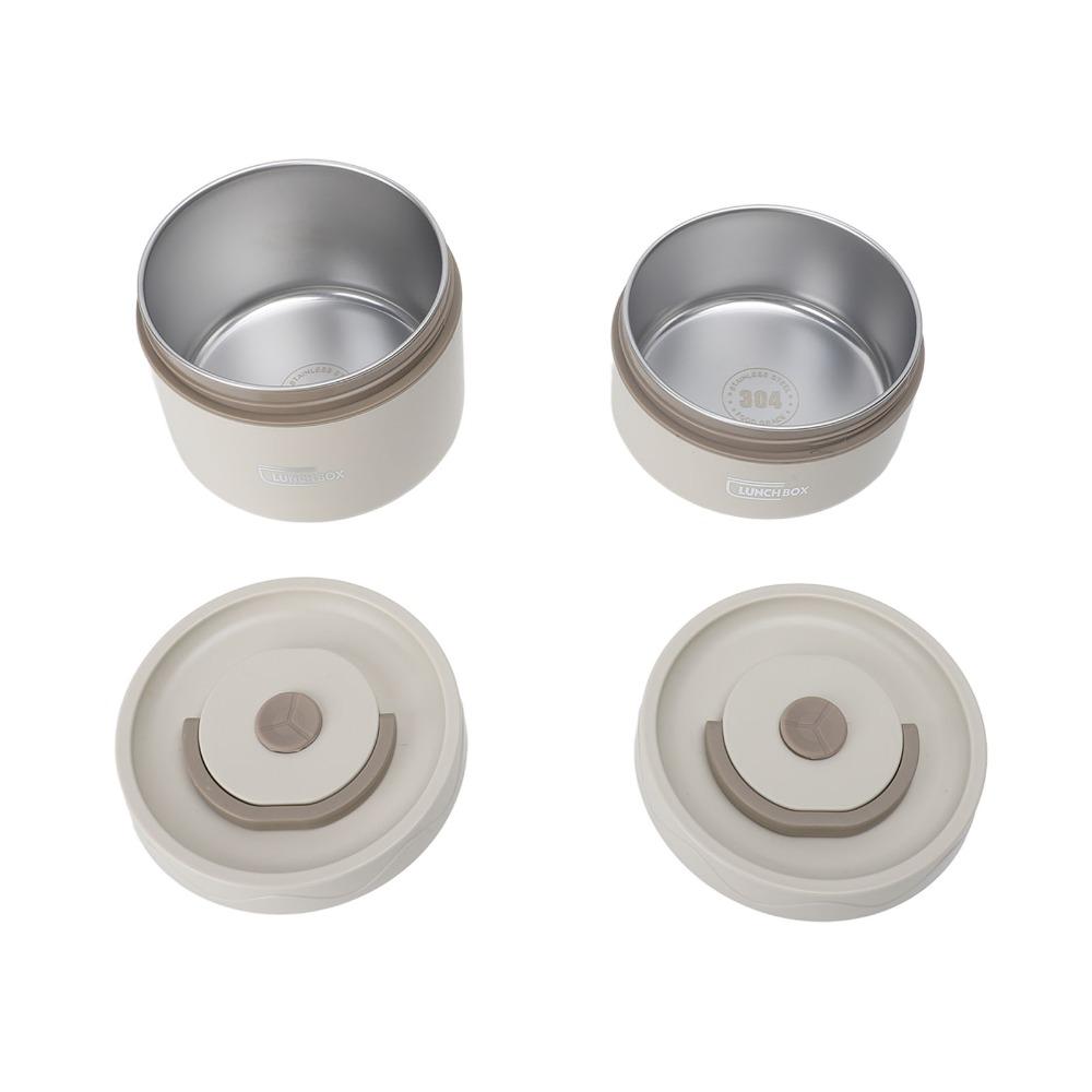 2PCS/3PCS/4PCS Round Shape Insulated Lunch Container Portable Lunch Set For Picnic