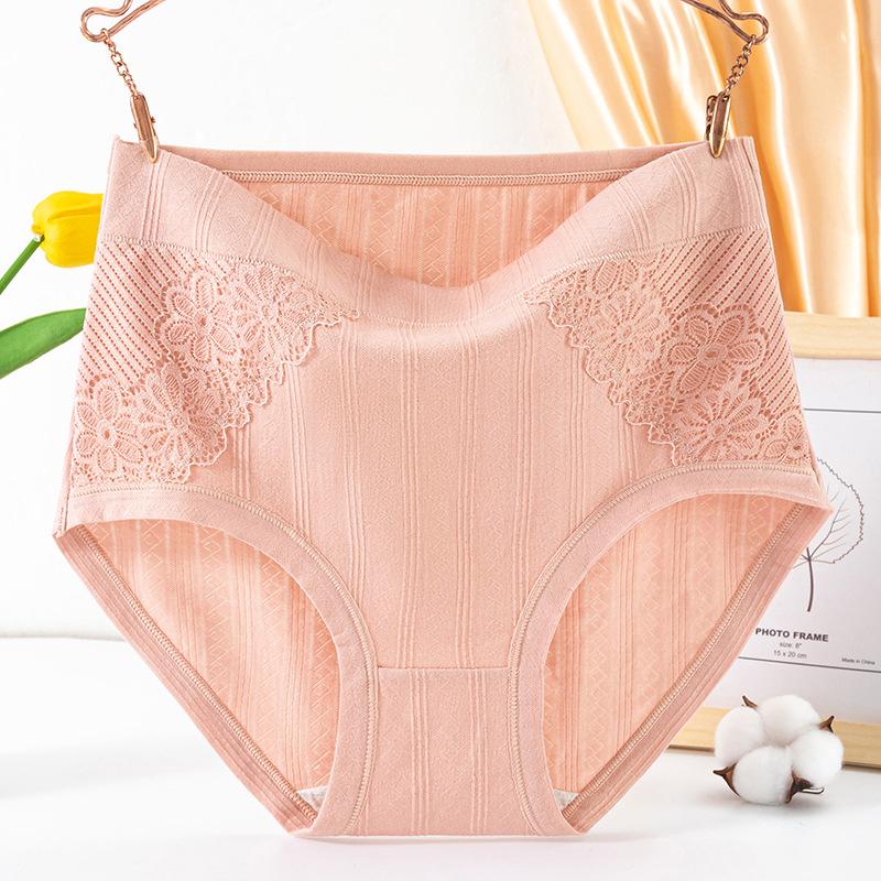 Женское нижнее белье размера плюс XL-6XL, трусы с высокой талией, хлопковые трусы, однотонное нижнее белье