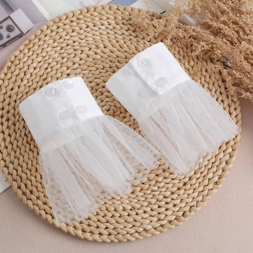 Women Lace Fake Collar Blouse Vintage Solid Detachable Shirt Collar False Blouse Top Women Clothes Accessories Costume Collar