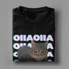 OIIA OIIA Spinning Cat Meme Glitch Disco мужская футболка забавные модные футболки с коротким рукавом и круглым воротником футболка хлопковая подарочная одежда