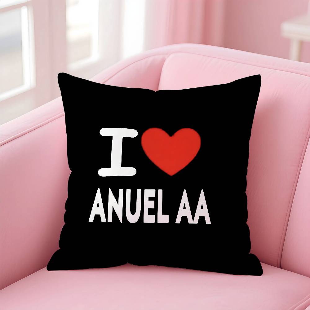 Наволочка с изображением рэпера A-Anuel Aa, противоаллергенная, с невидимой молнией, из шелковистого короткого плюша, чехол для диванной подушки
