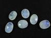 10X12MM Natural Rainbow Moonstone Checker Cut Oval Loose Gemstone 6 Pcs Lot RML-974