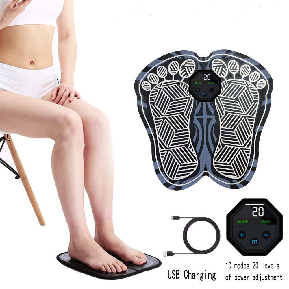Спортивный стимулятор мышц, массажная подушка для ног EMS, стимулятор ног, массажный коврик-точечный массажер, машина для кровообращения ног, против усталости, боли в ногах