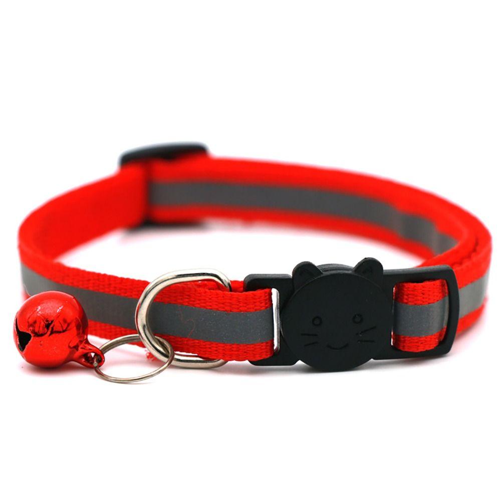 Adjustable Pets Collar with Bell Reflective Collar Trendy Cat Collar  Kitten Puppy