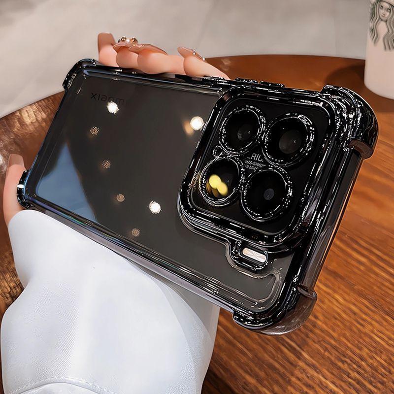 Чехол для Xiaomi 15T Pro Mi 15 T 5G Защита камеры Электроокрашенный Прозрачный Мягкий ТПУ Силиконовый Чехол Ударопрочный Бампер