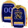 Custom Name Team Suits Gradient Graffiti Colorful Vintage Retro Breathable Pullover 3DPrint Casual V-Neck Hockey Jersey Shirts Y