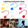 LED Glowing Backpack Light with 3 Flash Modes High Visibility Silicone Rope ABS Housing Adjustable Strap Safety Light