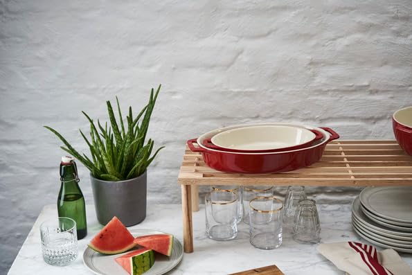 Блюдо staub, керамическое блюдо для запекания Cherry, подходит для использования в духовке, в микроволновой печи, японское блюдо "овальное, 23 см" [Авторизованный продукт] 40508-606