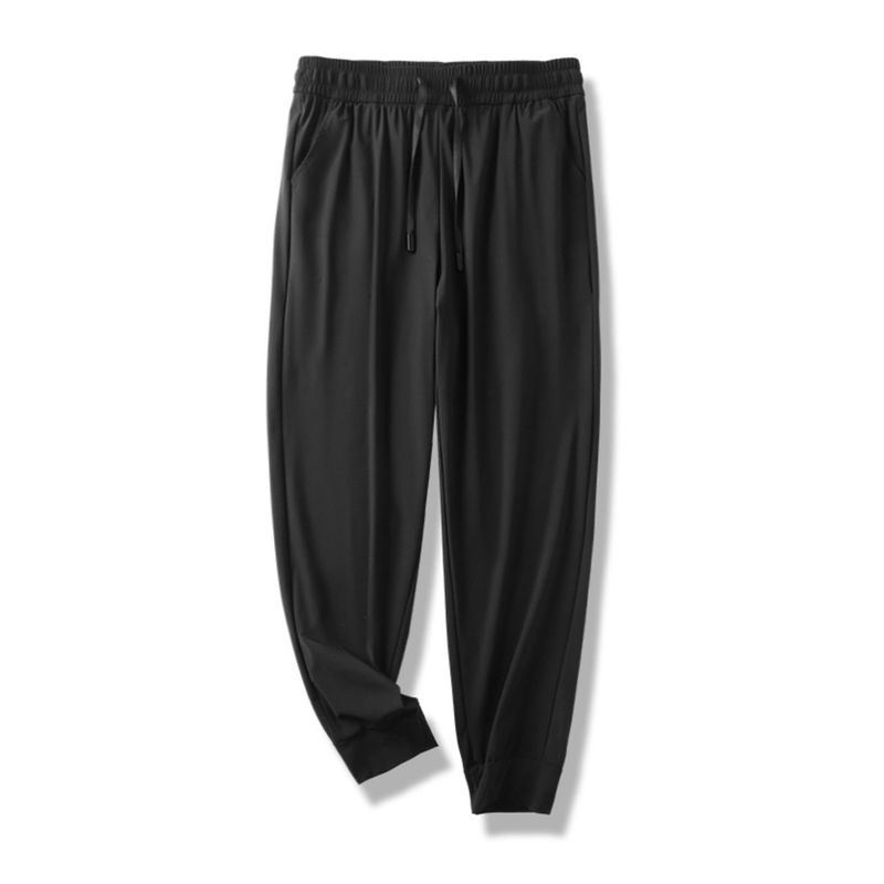 High Elasticity Ice Silk Air Conditioning Pants for Men, Summer Thin Style, Drapey Quick-Dry Sports Pants, Export Jogger Casual Pants