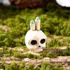 Mini Halloween Miniature Figurine Spider Bat Candle Skull Cartoon Scary Rabbit Statue Micro Landscape Pranky Prop