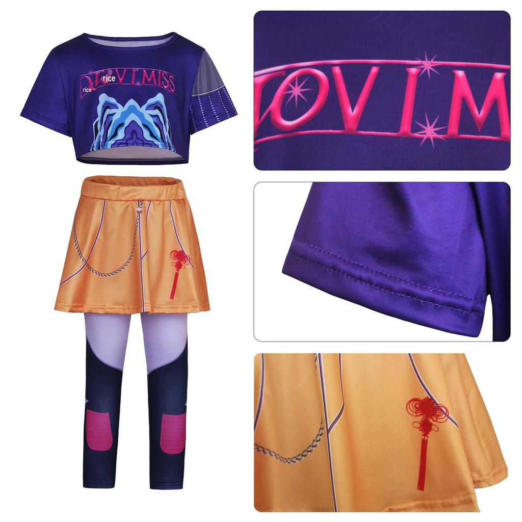 Костюм для косплея K-POP группы девушек-охотниц на демонов на Хэллоуин - Мила, Зои, Люми Аниме-наряд