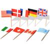 100 шт. национальные флаги выбирают разные страны, художественные зубочистки, палочки для вечеринок, кекс/торт/пирог/фрукты/мороженое, топпер, украшение
