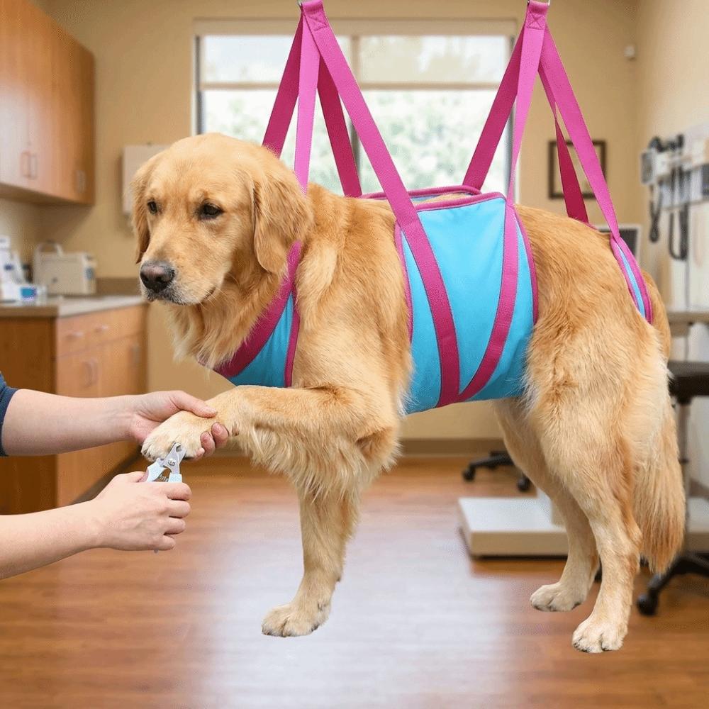 Adjustable Pet Nail Trimming Hammock Hanging Cat Nail Clipper Fixer Bathing Assistance