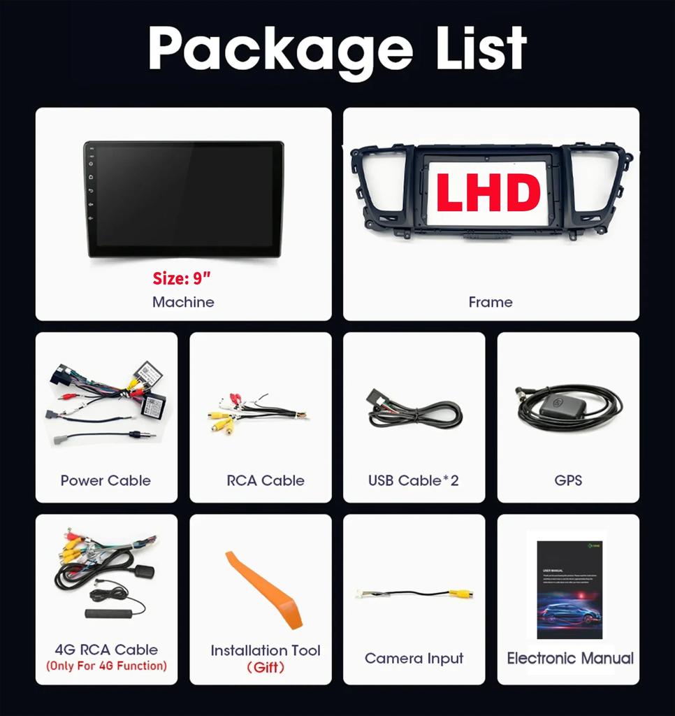 Android 14 для Kia Carnival Sedona 2014-2020 Автомобильное радио Мультимедиа Беспроводной Bluetooth Carplay Навигация GPS Сенсорный экран Стерео