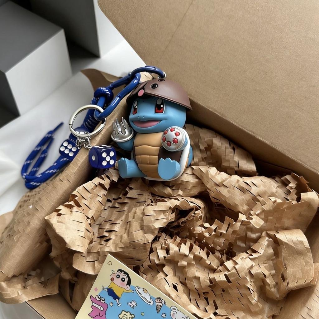 2026 New Squirtle Keychain Car Pendant Bag Charm School Bag Hanging Decoration Dopamine Style Birthday Gift For Kids
