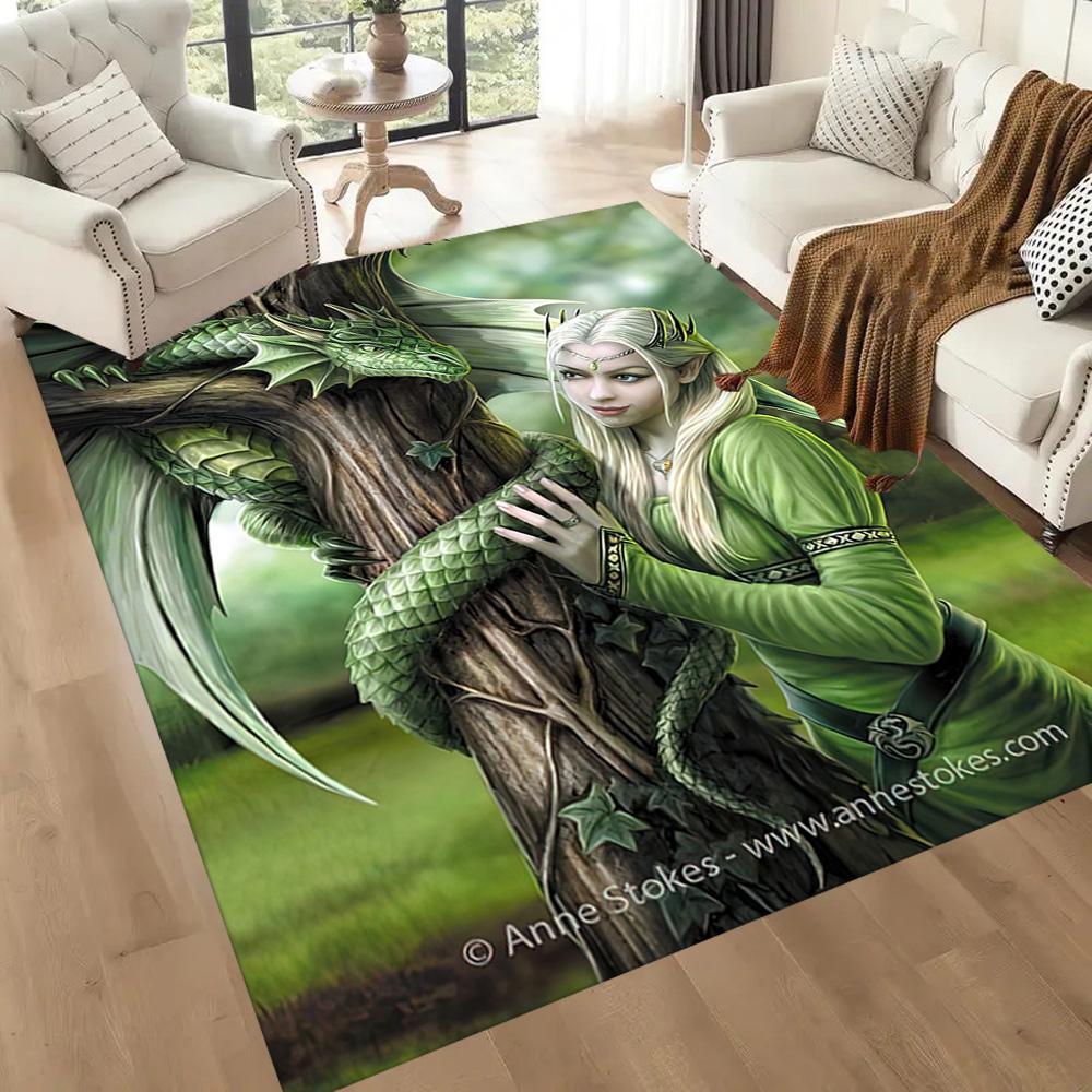 Gothic Style Carpet Perfect for Living Rooms Entryway Hallway Playrooms Antislip Carpet Anime Office Decor Luxury Gift for Birthday, Christmas, Weddin