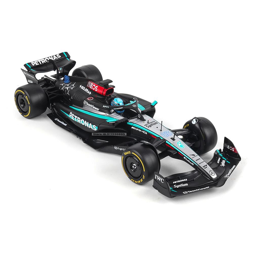 Ббураго 1:24 2022~2025 Mercedes W15 № 44 Хэмилтон № 63 Расселл Серия F1 различные стили Red Bull Ferrari McLaren Литой металлический модельный автомобиль