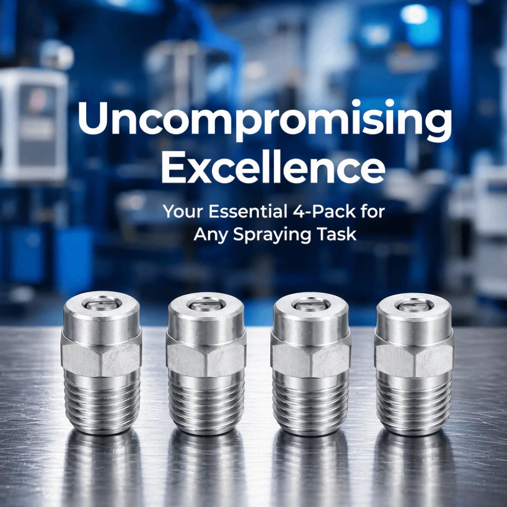 4PCS Flat Head Misting Nozzle 1/4 Inch Male Thread Surface Cleaner Nozzle  Yard Watering