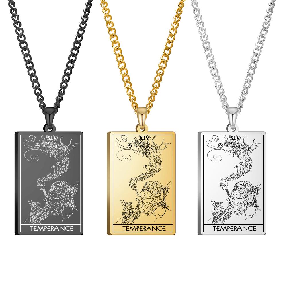 Dawapara Shadowscapes Tarot Первый набор карт Кулон-ожерелье Старшие Арканы Карты Таро Ювелирные изделия из нержавеющей стали
