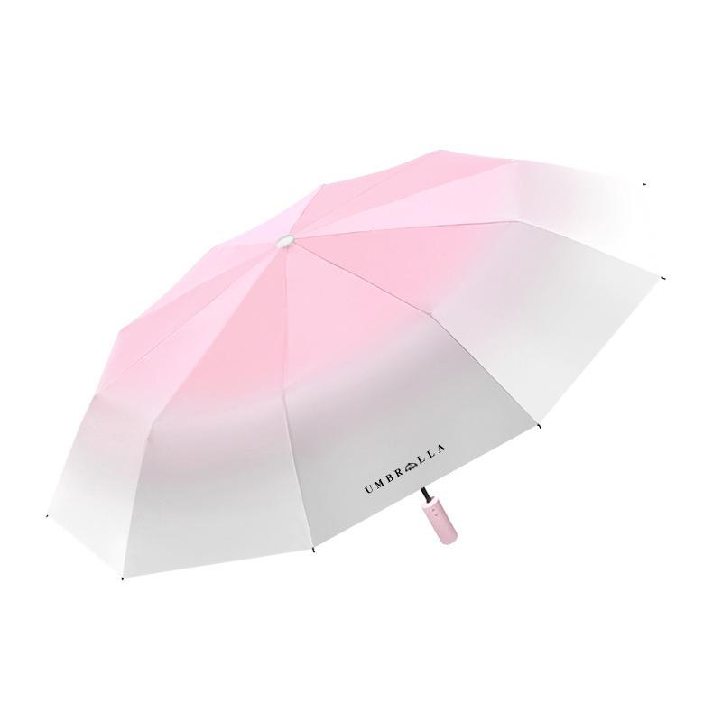 Parasol Lady Advanced Sense Gradual Change Automatic Three-fold Umbrella Wind Sun Umbrella Sun Protection UV Protection