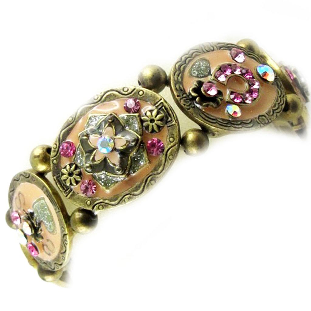 Les Trésors De Lily [E2576] — Дизайнерский браслет персиково-розового цвета «Токио»