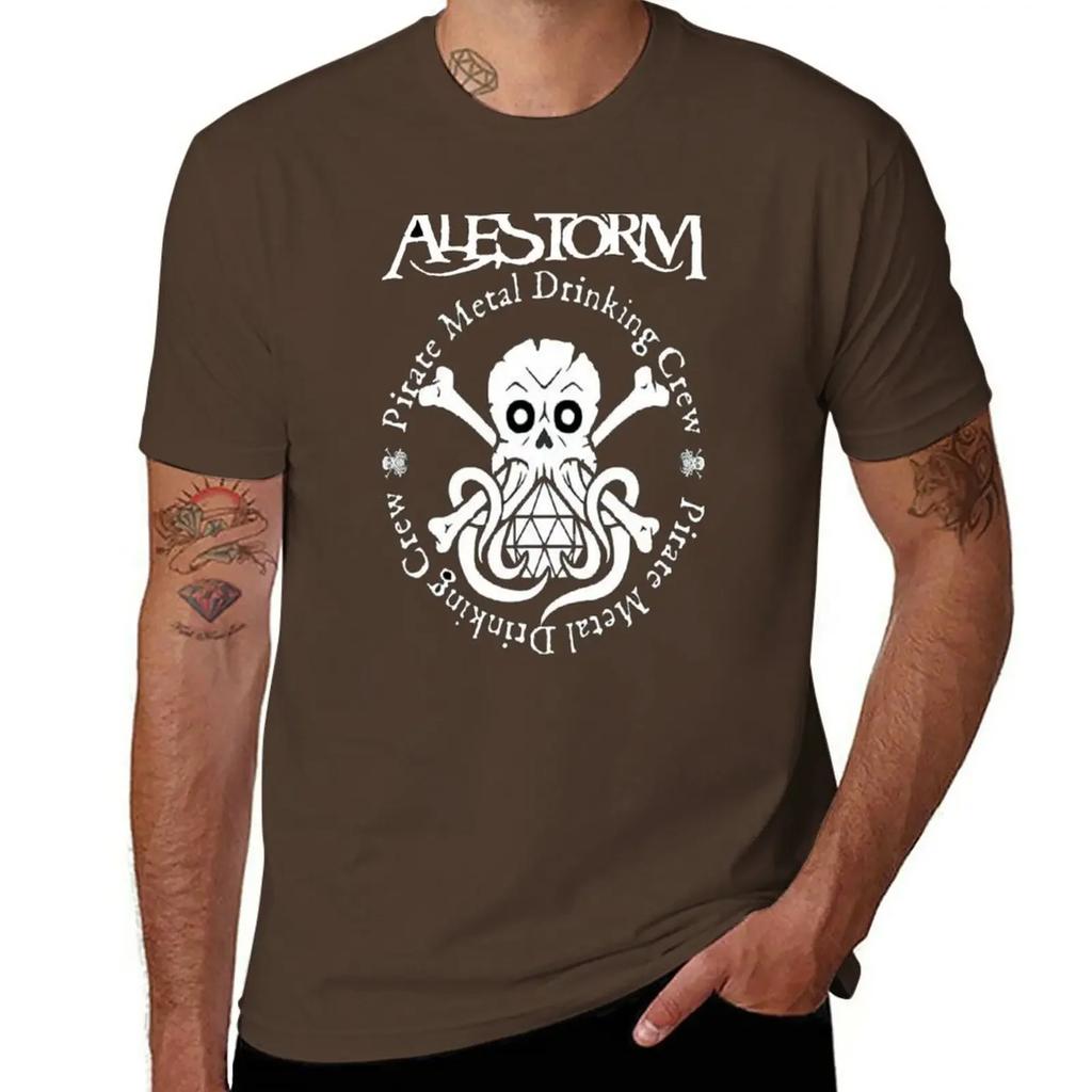 Футболка с логотипом alestorm на заказ больших размеров однотонные черные футболки для