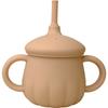 TGM Infant Platinum Silicone Pumpkin Jar Straw Cup 200ml, Sand Beige, 1 Piece