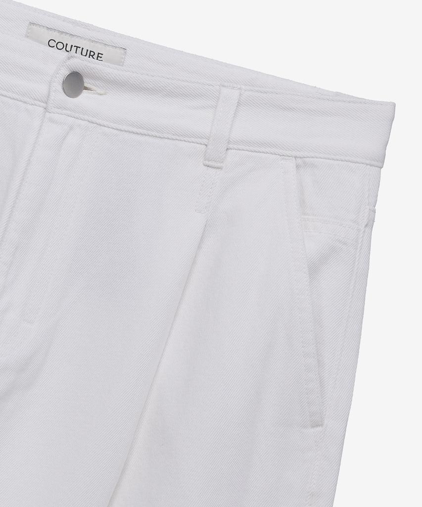 MINDBRIDGE [Couture] 9Oz Wide One-Pleat White Denim Pants