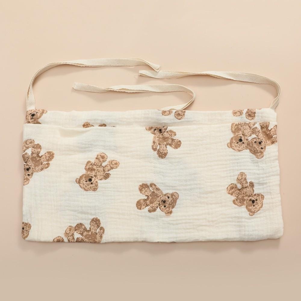 Foldable Baby Crib Hanging Bag Pure Cotton Stroller Diaper Organizer Children's Storage Bag Travel