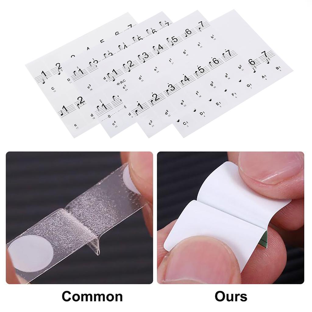 Съемная 88-клавишная электронная клавиатура для фортепиано с белыми клавишами, наклейки, этикетки(прозрачный)