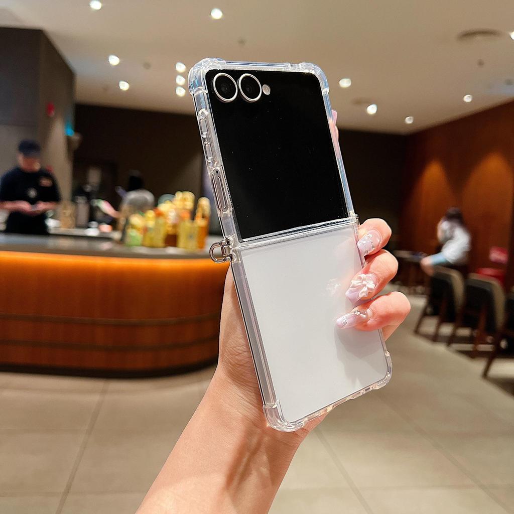 Чехол из ТПУ для Samsung Galaxy Z Flip7: Четырехугольная защита от падений