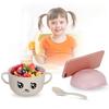 2 шт./компл., 450 мл, миска для кормления, держатель для смартфона, дизайн, защита от падения, пищевой материал, детская обеденная соломенная миска для детского сада
