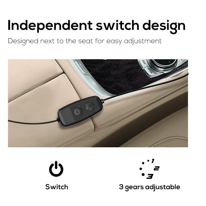 Новый вентилятор для автомобильного сиденья, электрический портативный вентилятор для автомобильного сиденья для переднего и заднего сиденья пассажира, питание от USB, 3 скорости, сильный охлаждающий воздушный вентилятор, регулируемый ремень