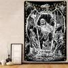 Goth Skull Tapestry Devil Satanic Tapestrys Wall Hanging Batwing Skeleton Tapestries For Bedroom Aesthetic Home Decoration
