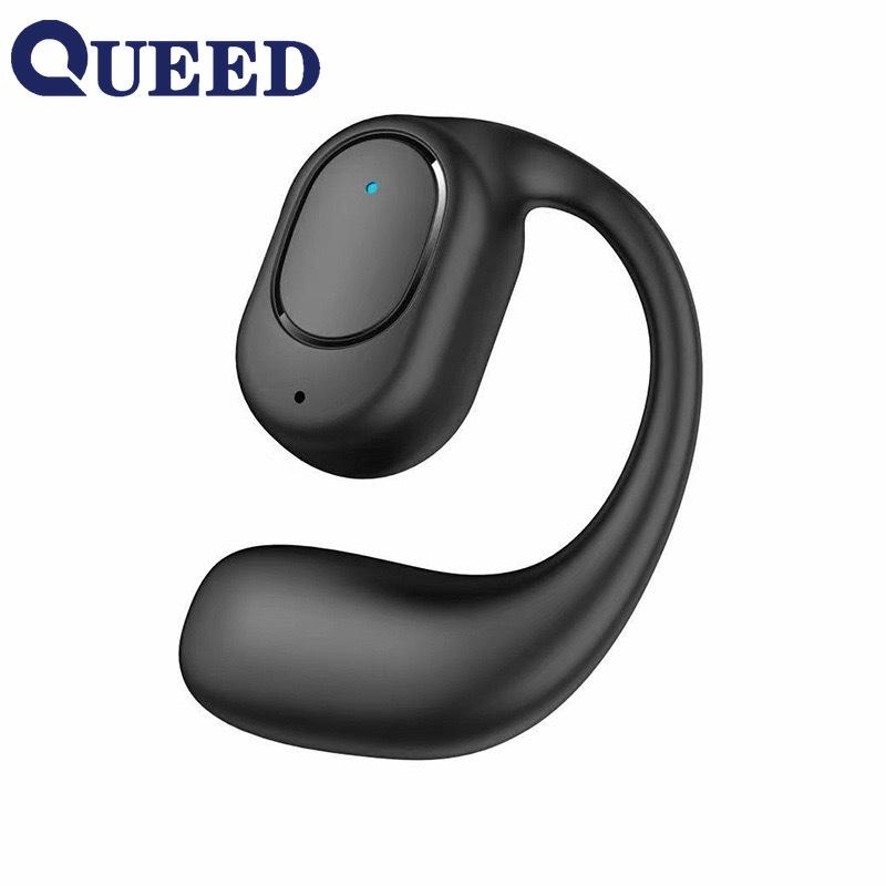QUEED Bluetooth Headphones Are Wireless, Non-in-ear, Bone Conduction, Open-ear, and Painless When Worn for Long Periods During Sports and Running. OWS