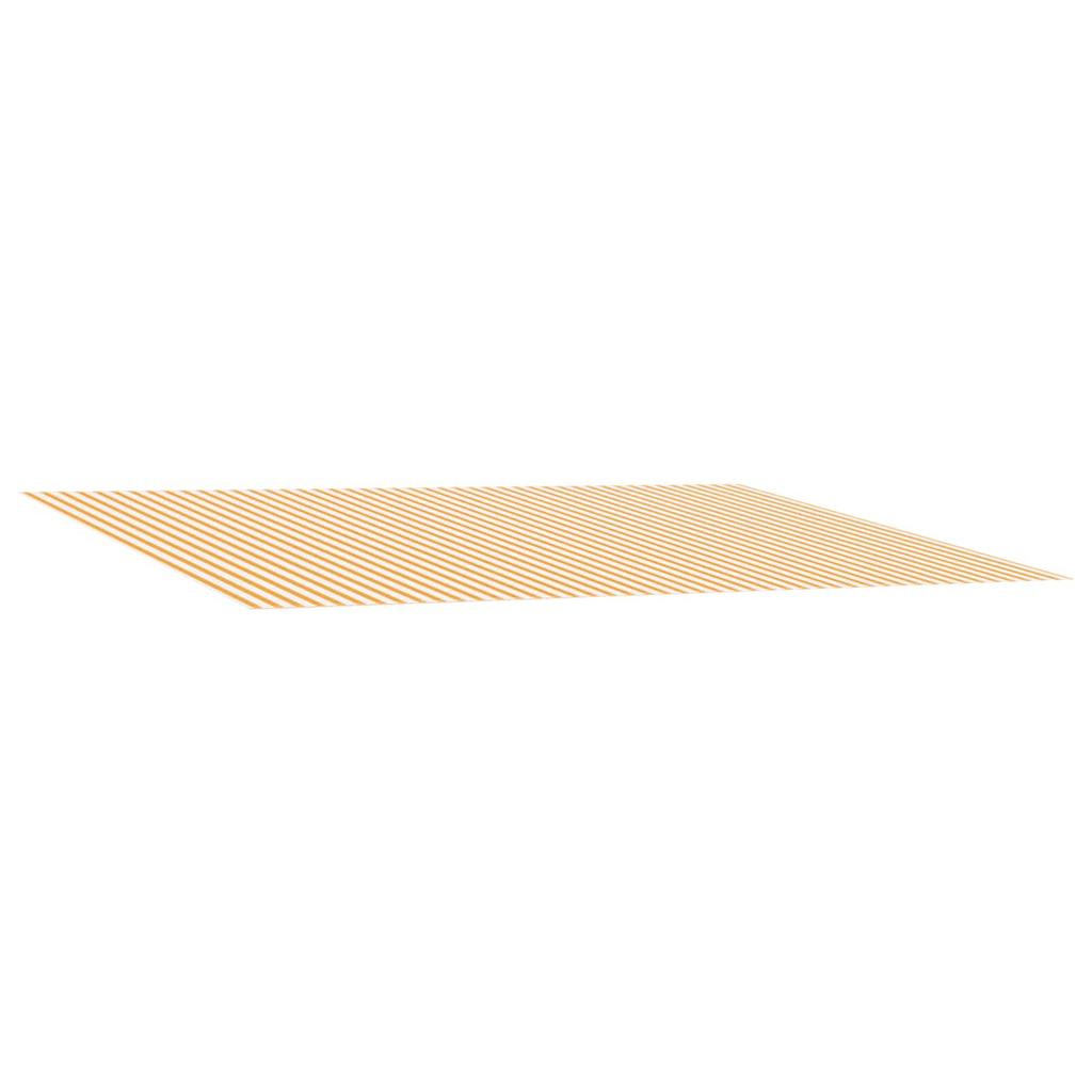 Replacement Awning Fabric Yellow and White 300 x 250 cm Polyester