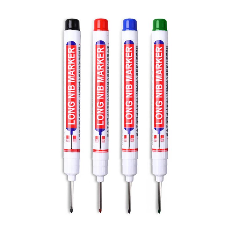 Длинный маркер для строительства ручка для металла масло водонепроницаемый тонкая головка деревянная ручка для рукоделия удлиненная 20 мм длинная головка глубокое отверстие