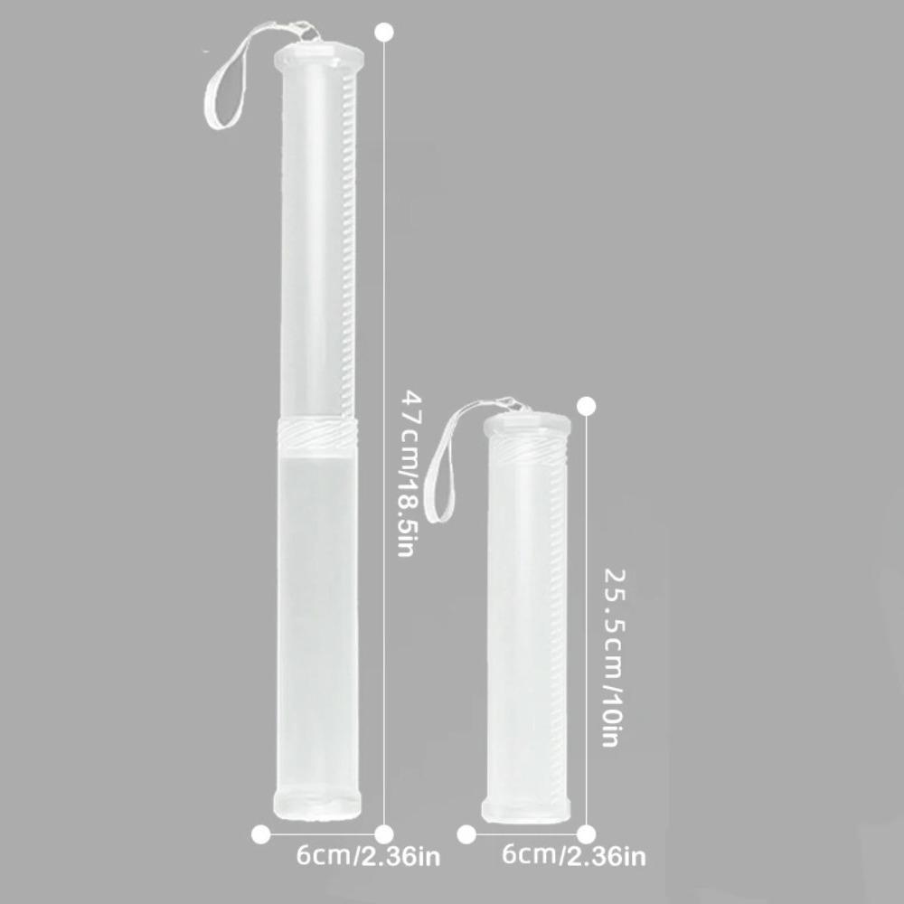 Extendable Artist Storage Tube Plastic Adjustable Length Pen Holder Translucent with Carrying Lanyard Brush Pencil Holder