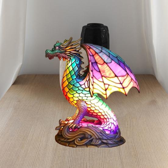 Декоративная настольная лампа в винтажном стиле, дизайн русалок-драконов, яркий цвет, привлекательный богемный цоколь из смолы, сексуальная одежда для взрослых