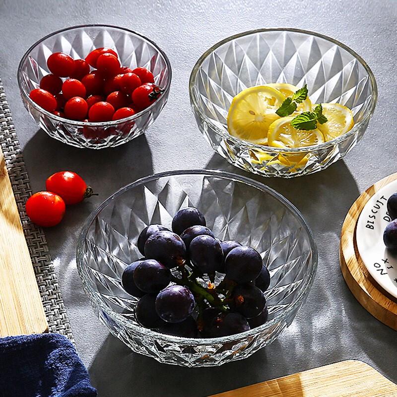 Heat-Resistant Transparent Glass Bowl